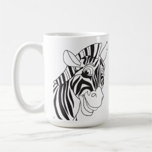Bra morgon som märker älskvärd sebrasvart & vit kaffemugg