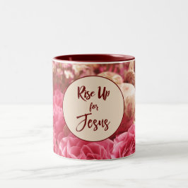 Bra Morgon, Stiga upp upp för Jesus citat Två-Tonad Mugg