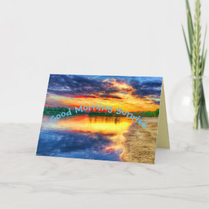 Bra Morgon Sunrise Sandy Tropical Beach Kort
