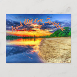 Bra Morgon Sunrise Sandy Tropical Beach Vykort