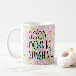 Bra Morgon Sunshine Blommigt Kaffemugg