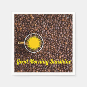 Bra morgon Sunshine Coffe Napkins Pappersservett