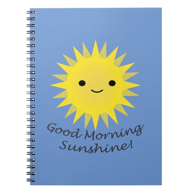 Bra Morgon Sunshine Cute Kawaii Sol Anteckningsbok (Framsidan)
