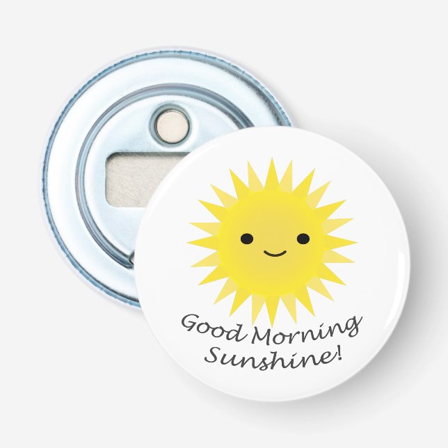 Bra Morgon Sunshine Cute Kawaii Sol Flasköppnare (Framsidan)