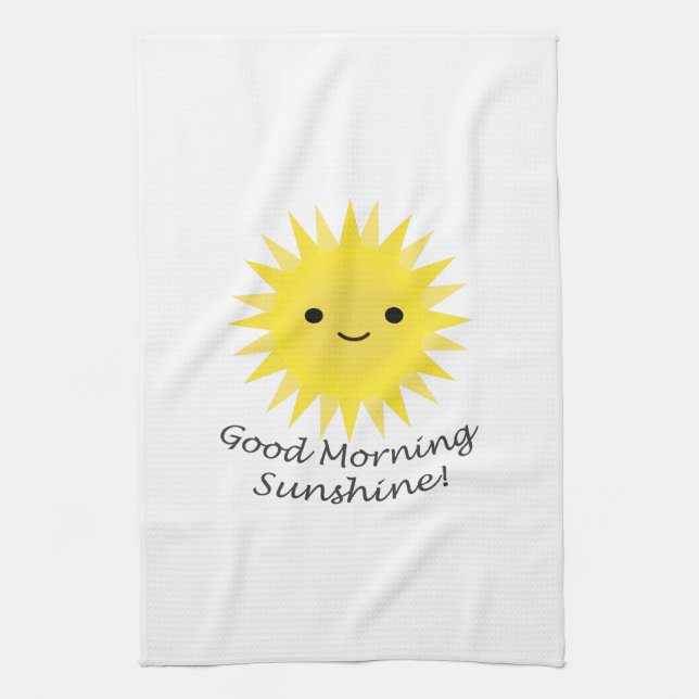 Bra Morgon Sunshine Cute Kawaii Sol Kökshandduk (Vertikal)