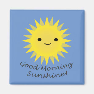 Bra Morgon Sunshine Cute Kawaii Sol Magnet
