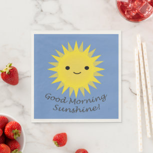 Bra Morgon Sunshine Cute Kawaii Sol Napkins Pappersservett