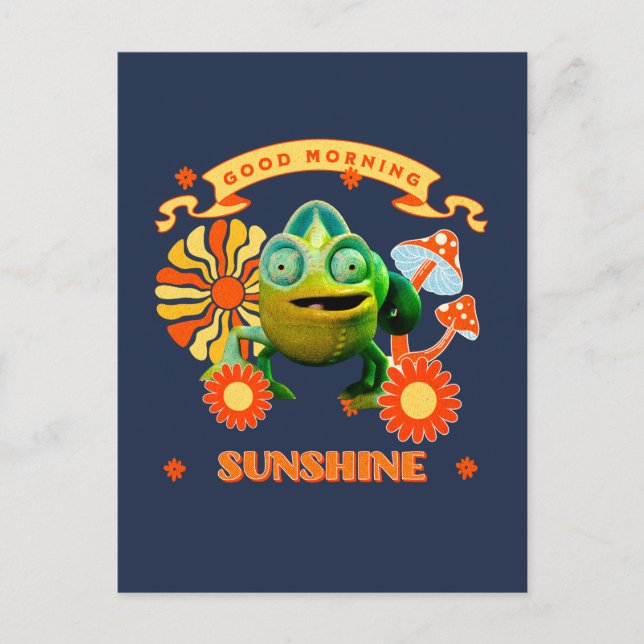 Bra Morgon Sunshine Funny Chameleon Vykort (Framsida)