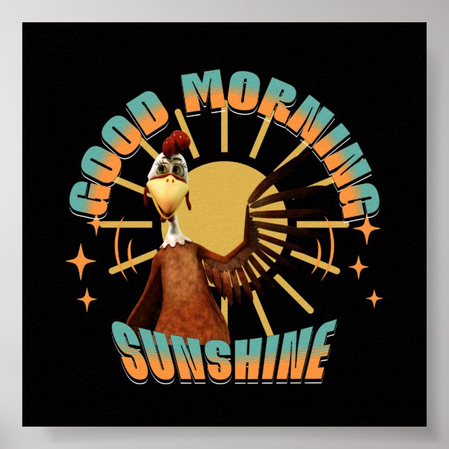Bra Morgon Sunshine Funny Tupp Poster (Framsidan)