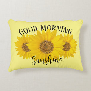 Bra Morgon Sunshine Gult Solros Prydnadskudde