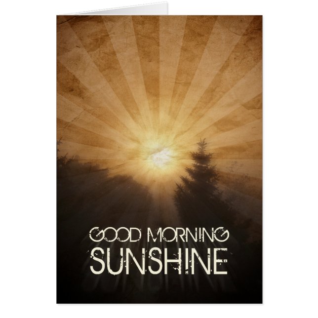 Bra Morgon Sunshine Hälsningskort (Framsidan)