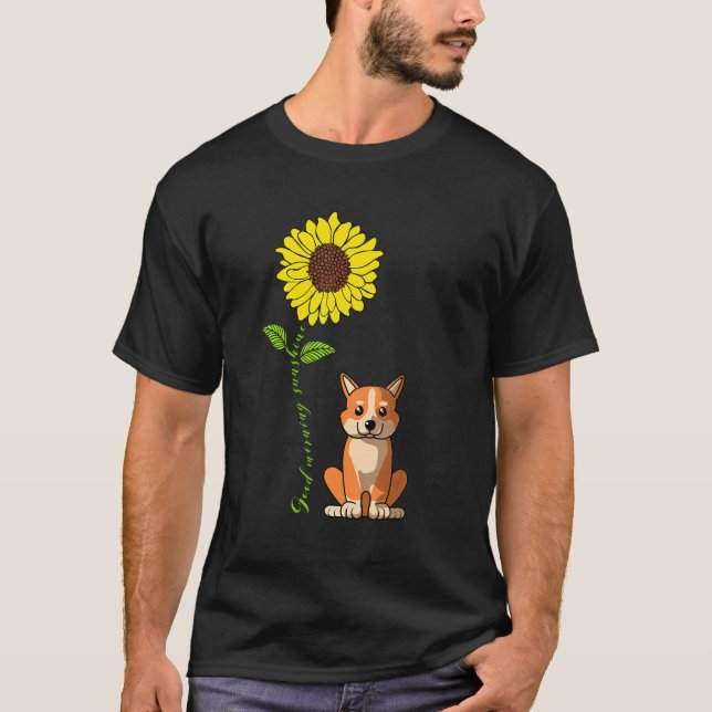 Bra Morgon Sunshine Kärlek Min Fransk Bulldog Hund T Shirt (Framsida)