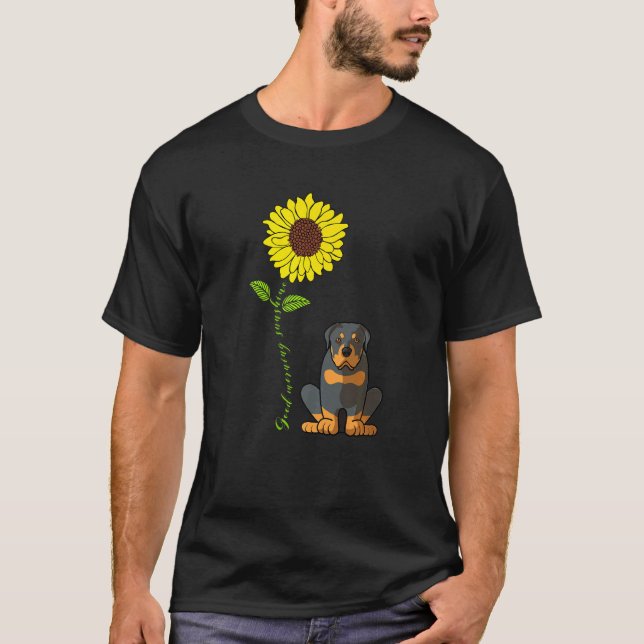 Bra Morgon Sunshine Kärlek My Rottweiler Hund Mamm T Shirt (Framsida)