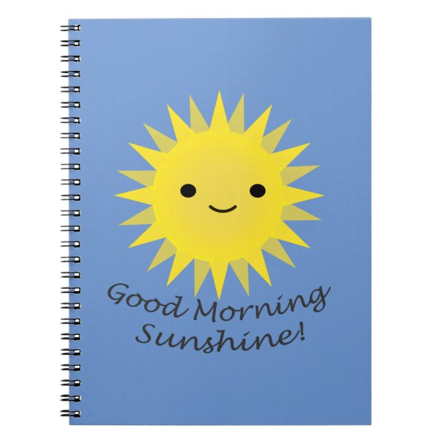 Bra Morgon Sunshine Kawaii Sol Anteckningsbok (Framsidan)