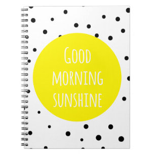 Bra Morgon Sunshine   Polka dots anteckningsbok