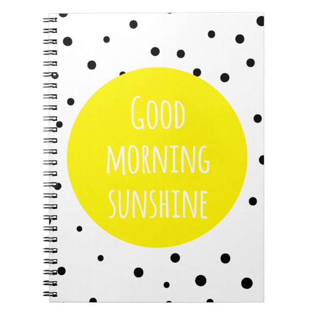 Bra Morgon Sunshine | Polka dots anteckningsbok (Framsidan)