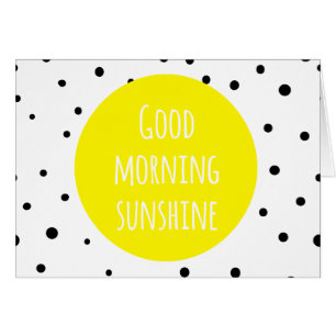 Bra Morgon Sunshine Polka dots-kort Hälsningskort