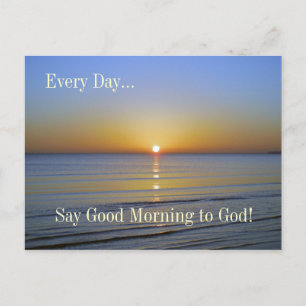Bra Morgon till Gud Sunrise inspirational Vykort