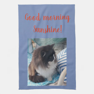 Bra Morgon Tuxedo Cat cat Photo Kitchen Towel Kökshandduk