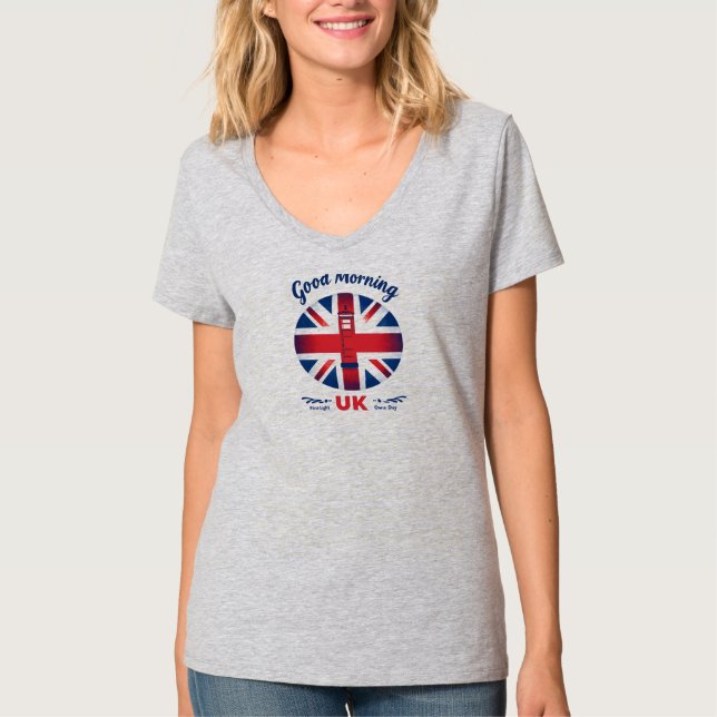 Bra Morgon UK - Union Jack & London Mobil Box T Shirt (Framsida)