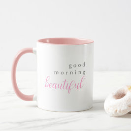 bra morgon vacker rosa för mamma mugg