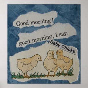 Bra morgon! VintagechickCollage Poster