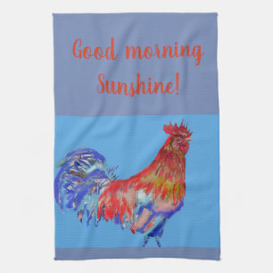 Bra Morgon Watercolor Red Tupp Kitchen Towel Kökshandduk
