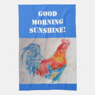 Bra Morgon Watercolor Red Tupp Kitchen Towel Kökshandduk