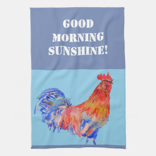 Bra Morgon Watercolor Red Tupp Kitchen Towel Kökshandduk