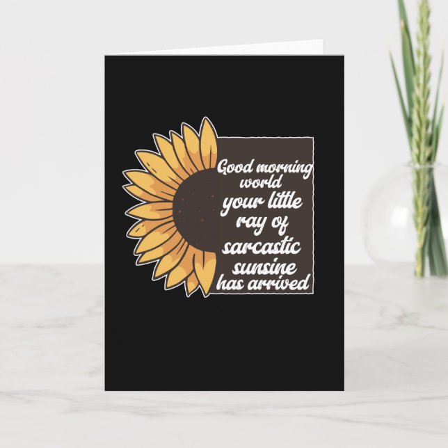 Bra Morgon World - Sarkastic Kort (Framsida)