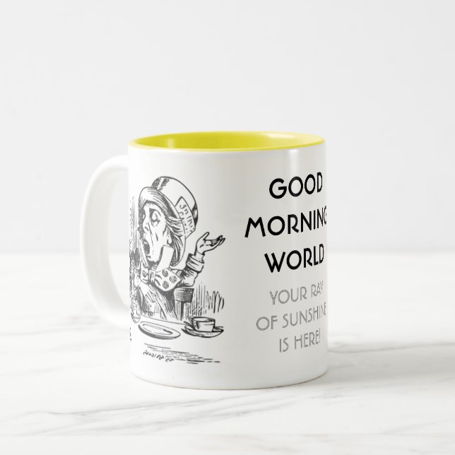 Bra Morgon World Två-Tonad Mugg (Framsida vänster)