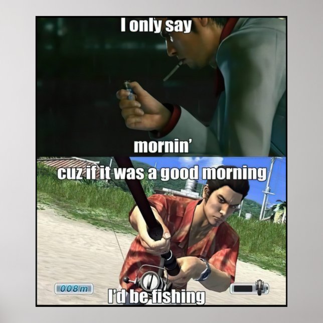 Bra Morgon Yakuza Meme Poster (Framsidan)
