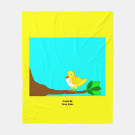 Bra Morgonens Gult Fågelbildsblanksteg Fleecefilt