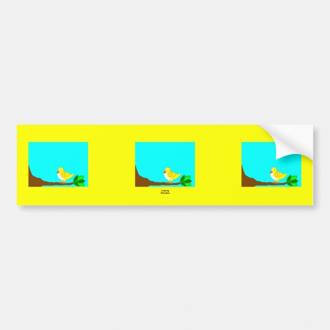 Bra Morgonens Gult Fågelstötfångare Bildekal (Framsidan)