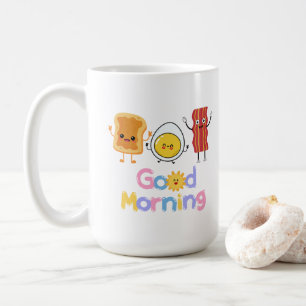 Bra Morgonfrukost 😁 kaffe mugg 15 oz