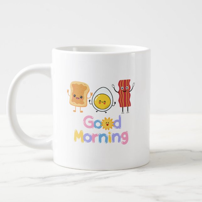Bra Morgonfrukost 😁 kaffespecialitet mugg Jumbo Mugg (Vänster)