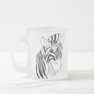 Bra Morgong Lettering Loely Zebra Black & White Frostad Glasmugg