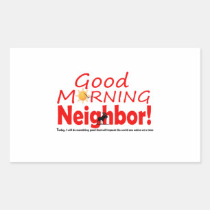 Bra morgongrannklistermärke rektangulärt klistermärke