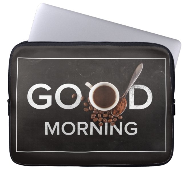 Bra Morgonkaffe laptop sleeve (Framsidan)