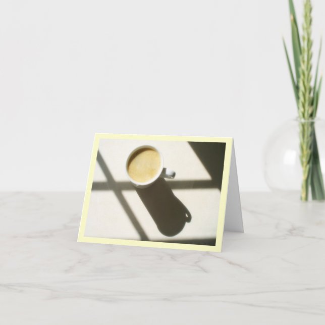 Bra morgonkaffeglöd tack kort (Framsida)