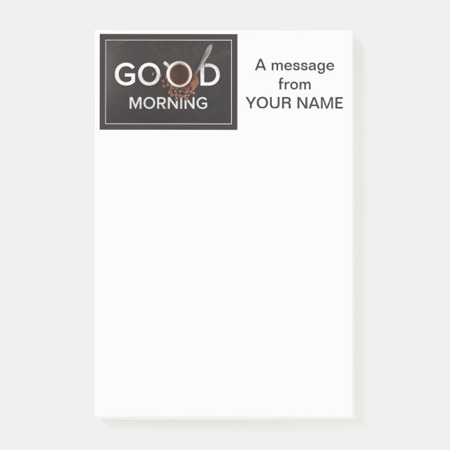 Bra Morgonkaffets anpassningsbar efter IT-anteckni Post-it Block (Framsida)