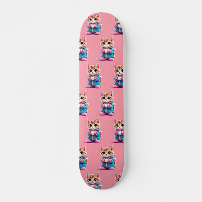 Bra Morgonkitten Mini Skateboard Bräda 18,5 Cm (Framsida)