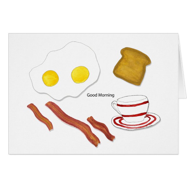 Bra morgonkort hälsningskort (Framsidan Horizontal)