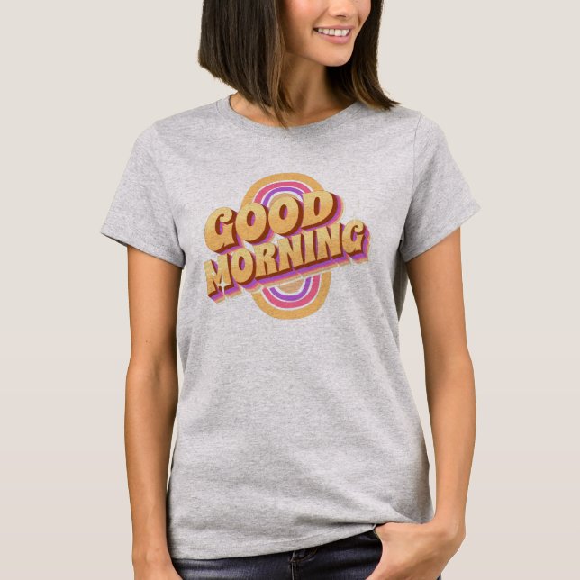 Bra morgonregnbågsbokstäver t shirt (Framsida)