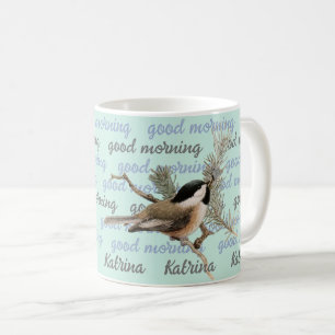Bra Morgons Personlig Woodland Chickadee Mugg