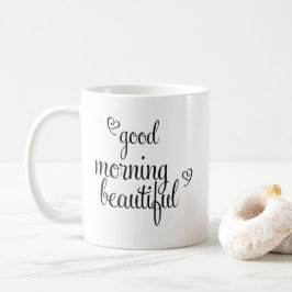 Bra Morgons vackra typografi med hjärta Kaffemugg