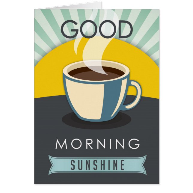 Bra morgonsolsken hälsningskort (Framsidan)