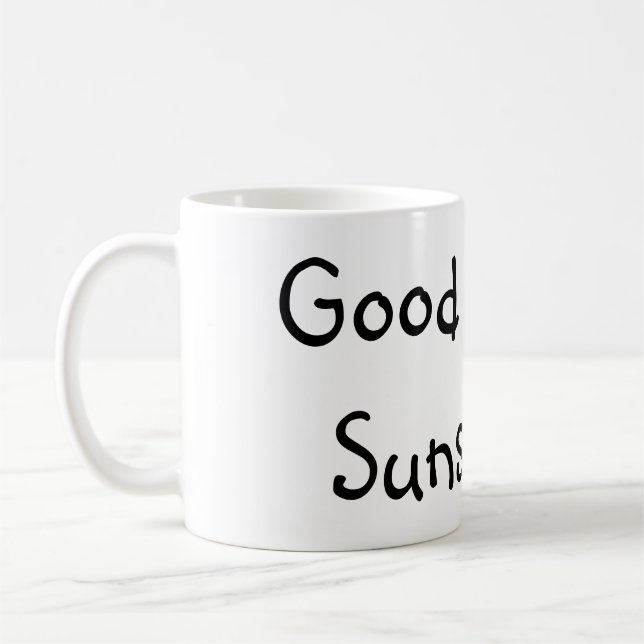 Bra morgonsolsken. (: kaffemugg (Vänster)