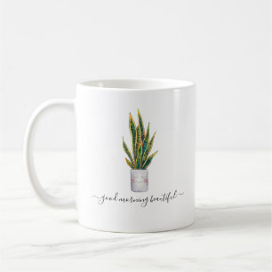 Bra Morgonvackra Cute Poted Plant Kaffemugg