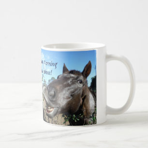 Bra Mornig Sunshine Funny Ansikte brun häst Kaffemugg
